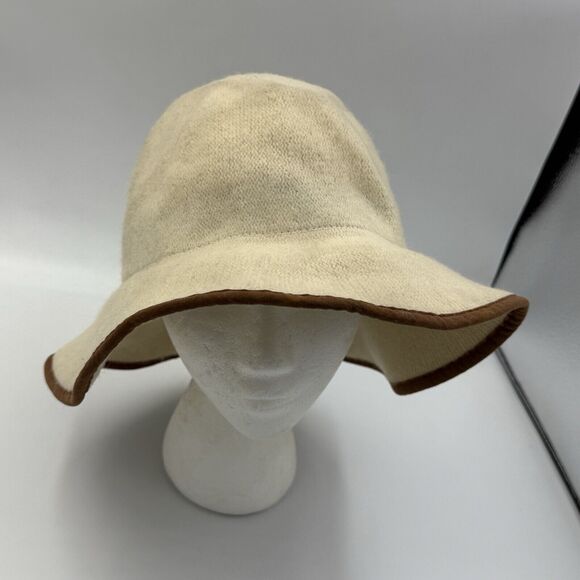 Collection Eighteen Wool Blend Hat Cloche Beige OS - Picture 1 of 12